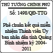 Quyết định số 1498/QĐ-TTG