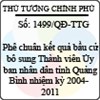 Quyết định số 1499/QĐ-TTG