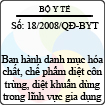 Quyết định số 18/2008/QĐ-BYT