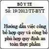 Thông tư số 19/2012/TT-BYT