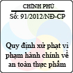 Nghị định số 91/2012/NĐ-CP