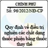 Nghị định số 96/2012/NĐ-CP