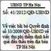 Quyết định số 41/2012/QĐ-UBND