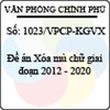 Công văn 1023/2013/VPCP-KGVX