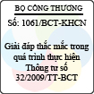 Công văn 1061/2013/BCT-KHCN