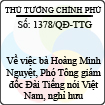 Quyết định số 1378/QĐ-TTG