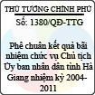 Quyết định số 1380/QĐ-TTG