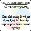 Quyết định số 21/2012/QĐ-TTg