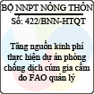 Công văn 422/2013/BNN-HTQT