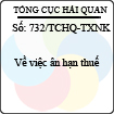 Công văn 732/2013/TCHQ-TXNK