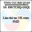 Công văn 886/2013/TCHQ-GSQL