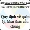 Thông tư số 38/2012/TT-BGTVT