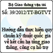 Thông tư số 39/2012/TT-BGTVT