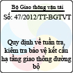 Thông tư số 47/2012/TT-BGTVT