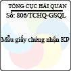 Công văn 806/2013/TCHQ-GSQL