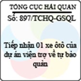 Công văn 897/2013/TCHQ-GSQL