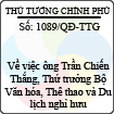 Quyết định số 1089/QĐ-TTG