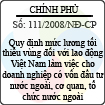 Nghị định số 111/2008/NĐ-CP