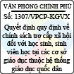 Công văn 1307/2013/VPCP-KGVX