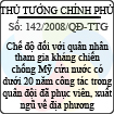 Quyết định số 142/2008/QĐ-TTG