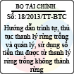 Thông tư 18/2013/TT-BTC