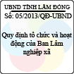 Quyết định 05/2013/QĐ-UBND của UBND tỉnh Lâm Đồng