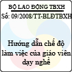 Thông tư số 09/2008/TT-BLĐTBXH