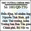 Quyết định số 1001/QĐ-TTG