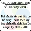 Quyết định số 1029/QĐ-TTG