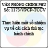 Công văn 1173/2013/VPCP-TCCV