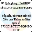 Thông tư liên tịch số 13/2013/TTLT-BQP-BGDĐT