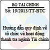 Thông tư 19/2013/TT-BTC