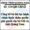 Quyết định 524/2013/QĐ-UBND