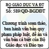 Quyết định 589/2013/QĐ-BGDĐT