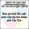 Quyết định 04/2013/QĐ-UBND của UBND tỉnh Đăk Lăk