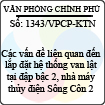 Công văn 1343/2013/VPCP-KTN