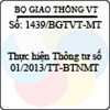 Công văn 1439/2013/BGTVT-MT