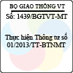 Công văn 1439/2013/BGTVT-MT