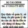 Thông tư 17/2013/TT-BTC