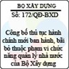 Quyết định 172/2013/QĐ-BXD