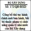 Quyết định 172/2013/QĐ-BXD