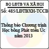 Công văn 485/2013/LĐTBXH-TCCB