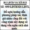 Công văn 499/2013/LĐTBXH-LĐTL