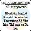 Quyết định số 837/QĐ-TTG