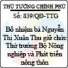 Quyết định số 839/QĐ-TTG