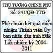 Quyết định số 841/QĐ-TTG