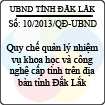 Quyết định 10/2013/QĐ-UBND