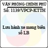 Công văn 1139/2013/VPCP-KTTH