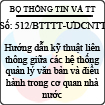 Công văn 512/2013/BTTTT-ƯDCNTT