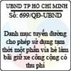 Quyết định 699/2013/QĐ-UBND